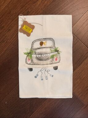 Mud Pie White Hand Towel Just Married